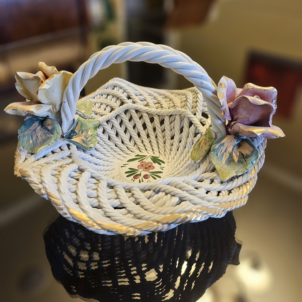 Italian ceramic basket